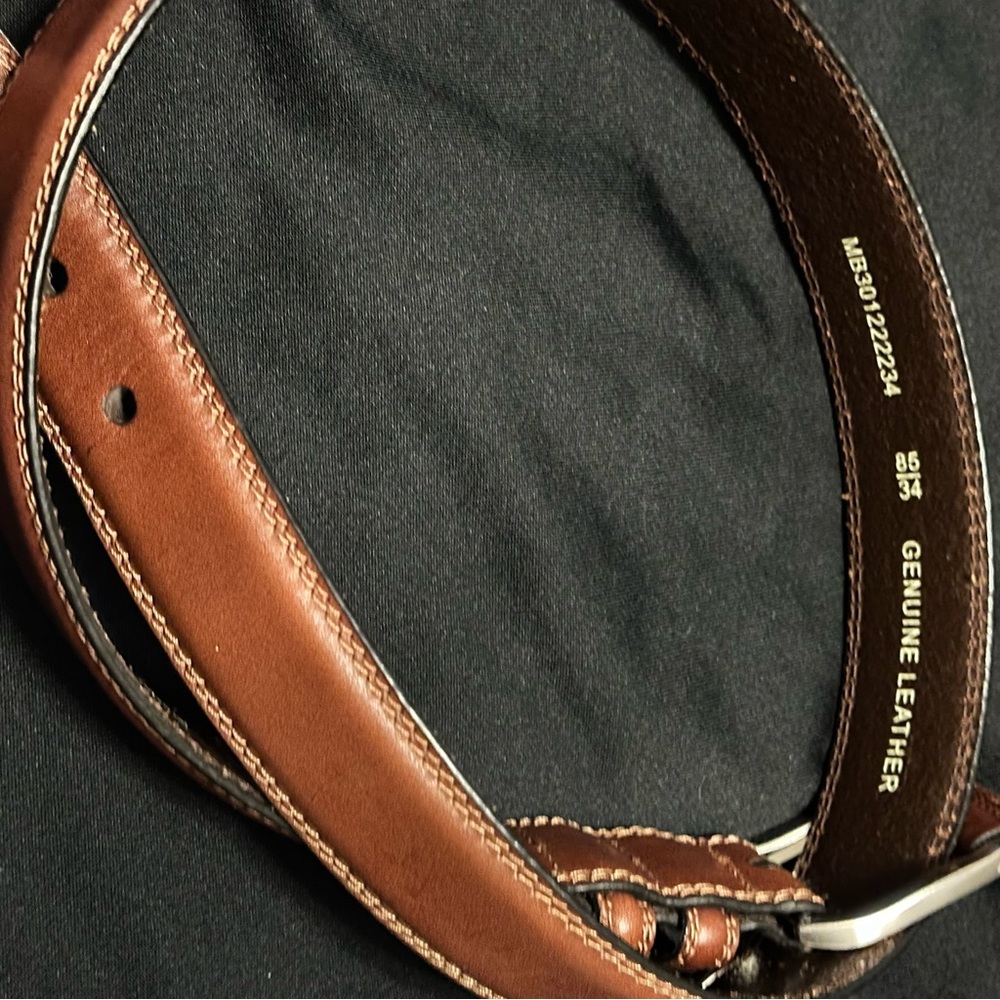 Fossil Brown Leather Belt Size 34